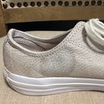 Converse Women’s Casual Leather Shimmery Beige Lace Photo 6