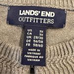 LANDS' END Outfitters Cardigan Women's 3X Open Front Sweater Gray Cotton Modal Photo 5