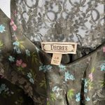 Decree Olive Green Floral Ruffle Lace Fairy Grunge Cami Racerback Tank Top Cottage L Photo 2