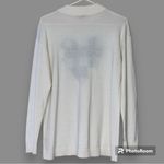 Talbots women’s medium mock neck sweater gingham heart ivory navy blue pullover Photo 7