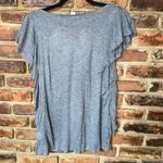 Hinge  Short Sleeve Gray Ruffle Side Top Women's Size Medium Photo 4