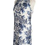 Lauren Ralph Lauren Asian Inspired Dragon Chinoiserie Print Dress 100% Silk Blue Size 4 Photo 2