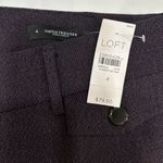 Loft  Marisa Trouser Dark Berry Melange Wide Leg Pants Size 4 Photo 3