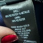 Alexa B Nites yellow blue floral dress gold filament shoulder open short sleeve Size 16W Photo 5