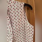 J. McLaughlin  White Cherry Print Ruffle Sleeveless Button Down Blouse‎ Size XS Photo 4