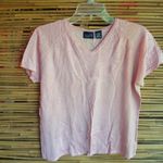 Hillard & Hanson  L Peach Thin Sweater Top Photo 0