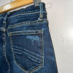 Driftwood Colette Crop Floral Embroidered Cuff Blue Denim Jeans 25 ripped knee Photo 6