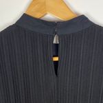 ZARA Dress Size Small Black Pleated Ruffle Long Sleeve High Neck Mini Photo 4