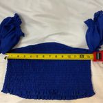 SheIn Cobalt Blue Cold Shoulder Tube Top L Coquette Castlecore Balletcore Photo 2