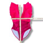 Blooming Jelly Hot Pink Ruffle Sleeve One Piece Swimsuit Women’s XXL NWT Photo 2