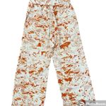 COS  Leisurewear White With Orange Abstract Print Elastic Waistband Pants Size 4 Photo 3