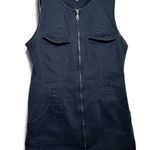 Rafaella  Jeans Vintage Navy Denim Zippered Dress 10 Photo 0