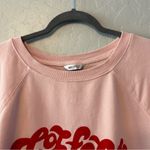 Wildfox light pink and red coffee & sunshine graphic sweatshirt size large Photo 7
