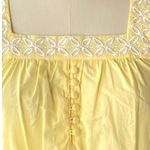 NWT ~ Yellow Embroidered Boho Square Neckline Bohemian Blouse ~ Women's LARGE Photo 4