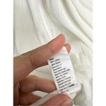 New Directions Shirt Womens Embroidered Off Shoulder Lightweight White Size Smal Photo 4