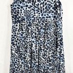 Jessica London Plus Size 24 Dress Maxi Floor Length Blue Leopard Print Lined 561 Photo 3