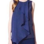 3.1 Phillip Lim  Blue Sleeveless Ruffle Front Blouse Top M Photo 1