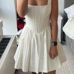 STAUD  White Landscape Mini Dress 8 Photo 0