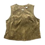 Vintage Lord & Taylor Suede Leather‎ Vest Biker Moto Grunge Womens Size Medium Photo 0