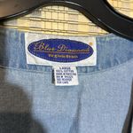 Blue Diamond Vintage 1990s Blue Denim Vest Lace Floral Appliques & Trim Large Photo 13