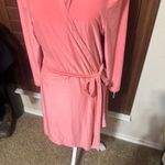 Ambrielle Women's Coral Peach Short Robe Photo 2