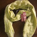 Merona Green & Off White Geometric Zig Zag Long Boho Scarf Photo 7