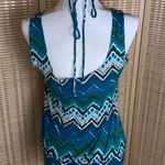 Heart soul | Green Stretch Knit Boho/ Wood Beaded Ties Around The Neck Top Photo 3