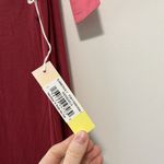 Summersalt  NWT Poplin Ribbed Tie Shoulder‎ Red Maxi Dress Size Large Photo 6