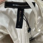 BCBGMAXAZRIA NWT  Satin Pleated Strapless Mini Dress Size 4 Champagne Color‎ Photo 3