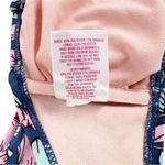 Xhilaration  Dusty Blue Floral Strapless Bandeau Bikini Size Medium Photo 3