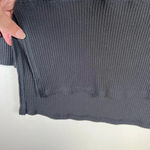 American Eagle  Womens Waffle Knit Tunic Top Gray Long Sleeve Oversized Sz Medium Photo 5