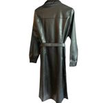 Evereve  Women's Black Faux Leather Belted Midi Dress jacket‎ Size M Photo 1