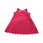 J Crew Factory Scallop Activewear Dress HOT PINK Size XL Criss Cross Back Tennis Photo 4