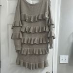 One Teaspoon Elegant Ruffle Tiered Sweater Dress - Beige Photo 2