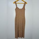 Reformation  Tan Ribbed Tank Midi Dress | M Photo 3