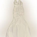 Dress the Population NWOT Camden Mermaid Hem halter white Gown sz XS Photo 5