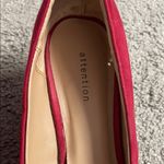 Attention  Women's Bold Faux Suede Red Heels Size 8.5 Photo 1