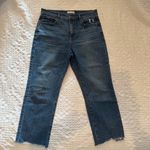 Loft  Distressed Blue Denim cropped Jeans Photo 1