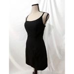 JR's Dresses Vintage 90s Black Linen Mini Dress Photo 3