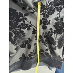 Liz Claiborne Liz‎ Claiborne Career Black Floral Velvet Flocked Stretch Dress Pants Size Large Photo 6