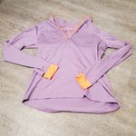 Champion  Performance Purple and Orange Half Zip Exercise Top Size Medium Photo 0
