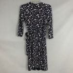 Hobbs Women’s Size 2 Navy White Floral Wrap Midi Dress Elegant Classic Core Blue Photo 2