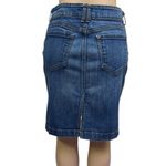 Old Navy  Ultra Blue Jean High Waist Medium Wash Denim Back Slit Skirt Womens 10 Photo 6