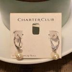 Charter Club  faux pearl earrings with rhinestone accents Photo 0
