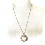 Loft silver tone multiple circle pendant necklace Photo 2