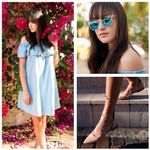 EXPRESS ✨Denim Off The Shoulder Trapeze Dress✨ Photo 7