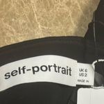 Self Portrait SELF-PORTRAIT Crystal bow-embellished crepe crop top size UK 6/ US 2 Photo 5