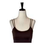Moussy Vintage Tank Top Women XS Brown Asymmetric Strap Cut Off Camisole Cami Photo 4