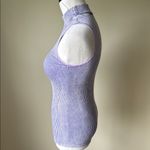 Free People  Washed Lavender Ribbed Mockneck Tank Photo 2