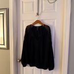 Daytrip Black Buckle  Lace Mesh Blouse Small Photo 1